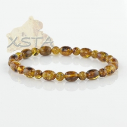 Baltic amber green amber beads bracelet